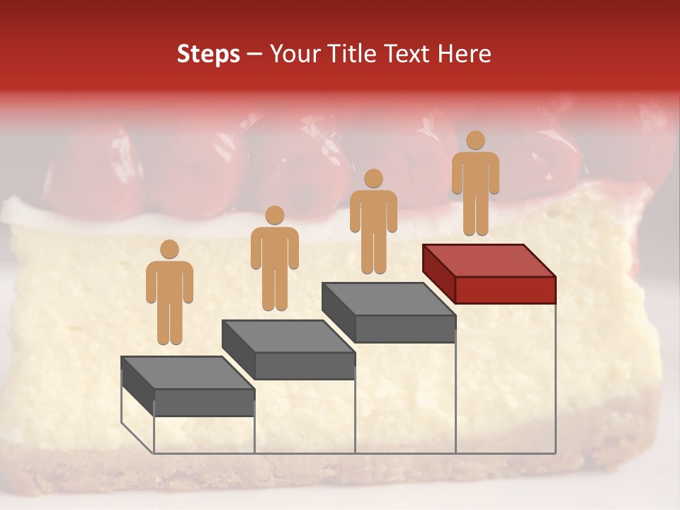 A Piece Of Cheesecake With Cherries On Top PowerPoint Template