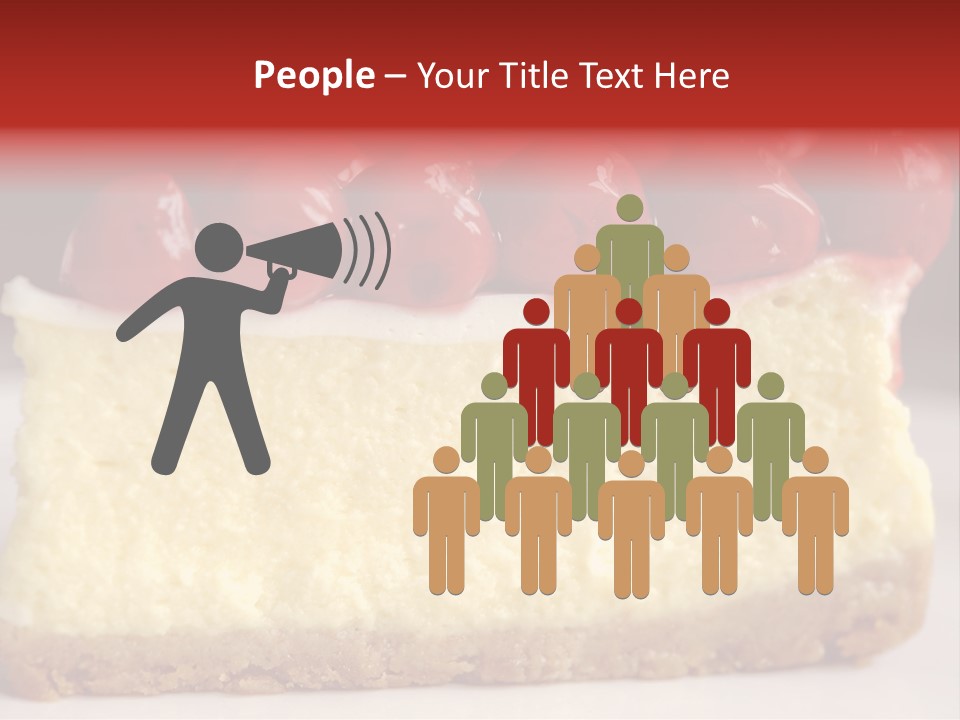 A Piece Of Cheesecake With Cherries On Top PowerPoint Template
