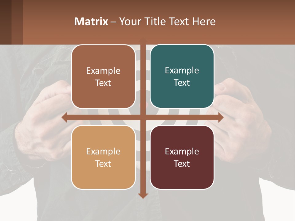 A Man Holding A Dart In Front Of A Target PowerPoint Template