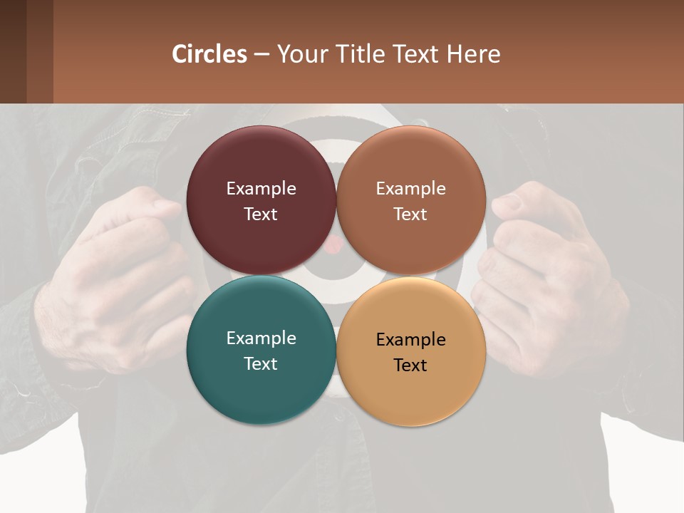 A Man Holding A Dart In Front Of A Target PowerPoint Template