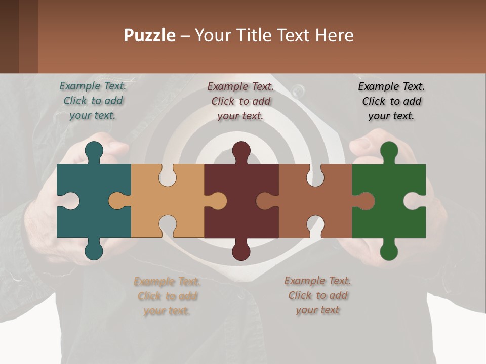 A Man Holding A Dart In Front Of A Target PowerPoint Template