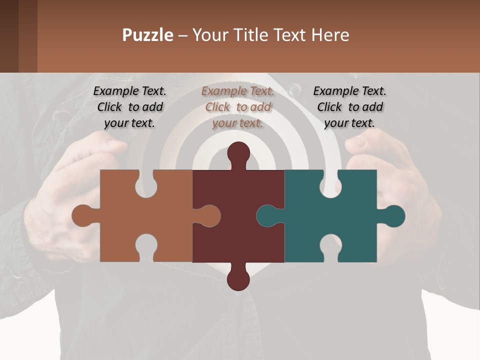 A Man Holding A Dart In Front Of A Target PowerPoint Template