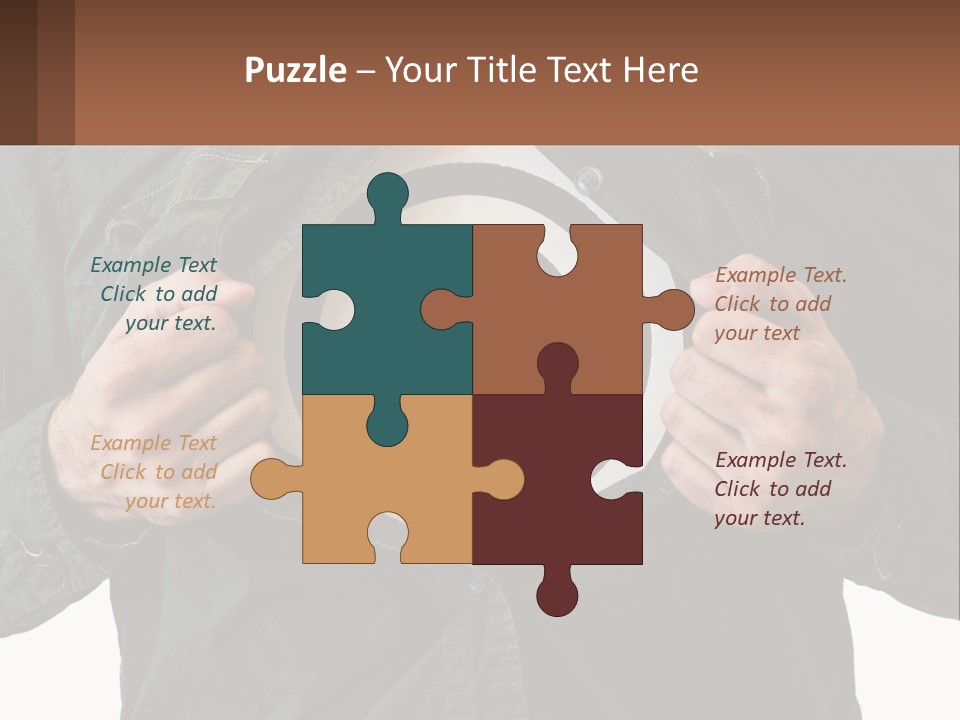 A Man Holding A Dart In Front Of A Target PowerPoint Template