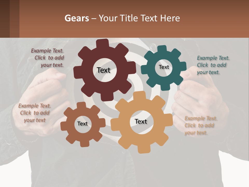 A Man Holding A Dart In Front Of A Target PowerPoint Template