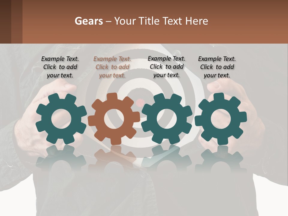 A Man Holding A Dart In Front Of A Target PowerPoint Template