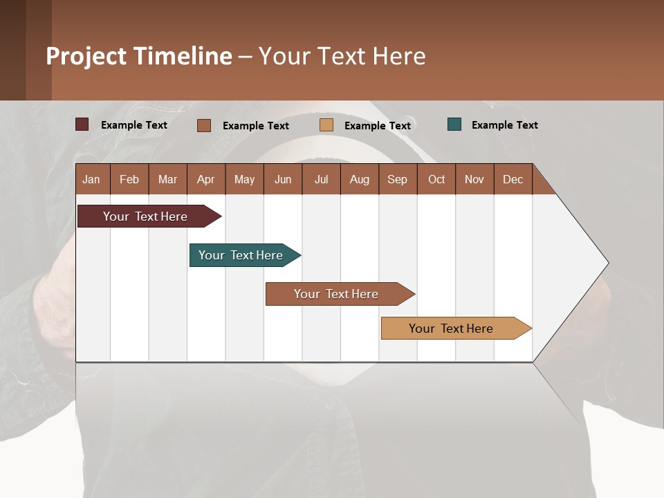 A Man Holding A Dart In Front Of A Target PowerPoint Template