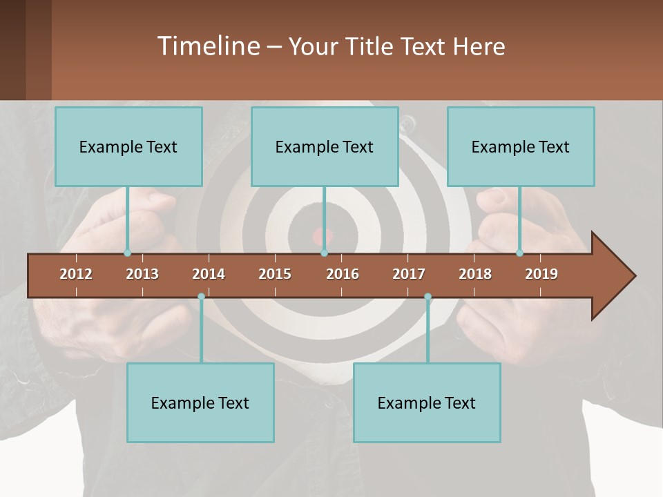 A Man Holding A Dart In Front Of A Target PowerPoint Template