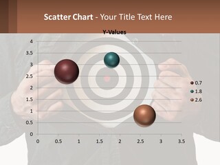 A Man Holding A Dart In Front Of A Target PowerPoint Template