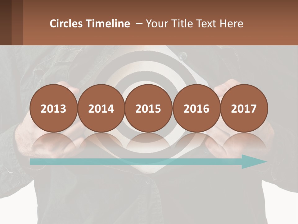 A Man Holding A Dart In Front Of A Target PowerPoint Template