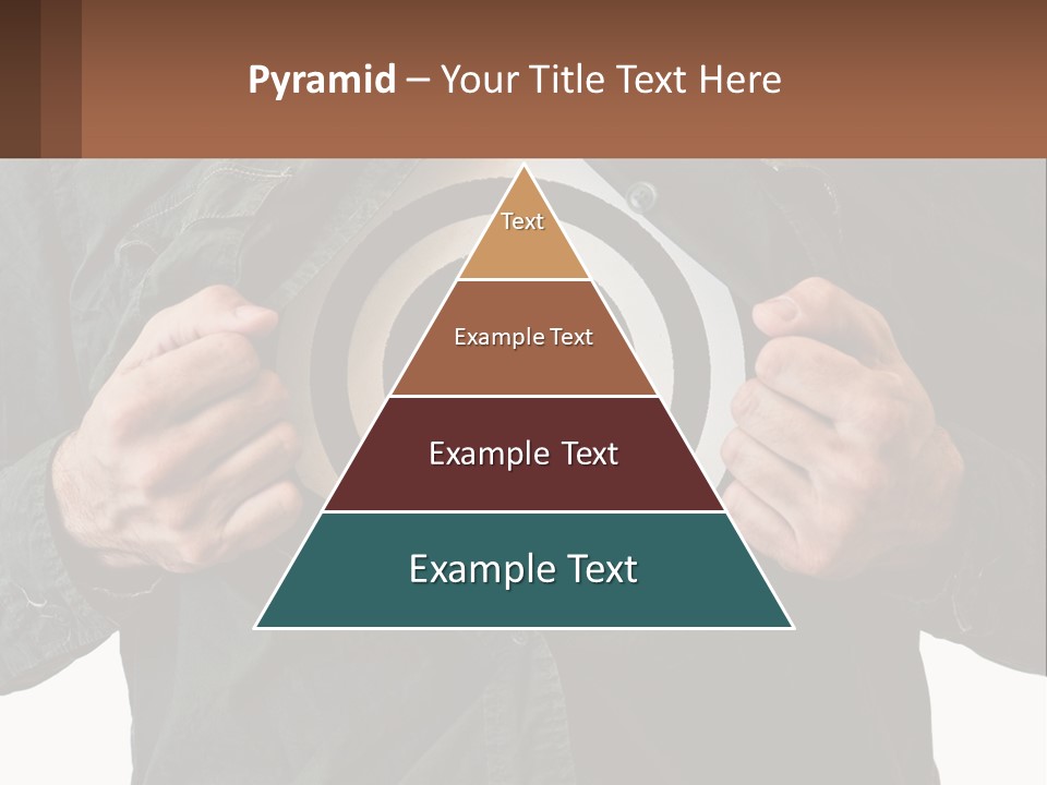 A Man Holding A Dart In Front Of A Target PowerPoint Template