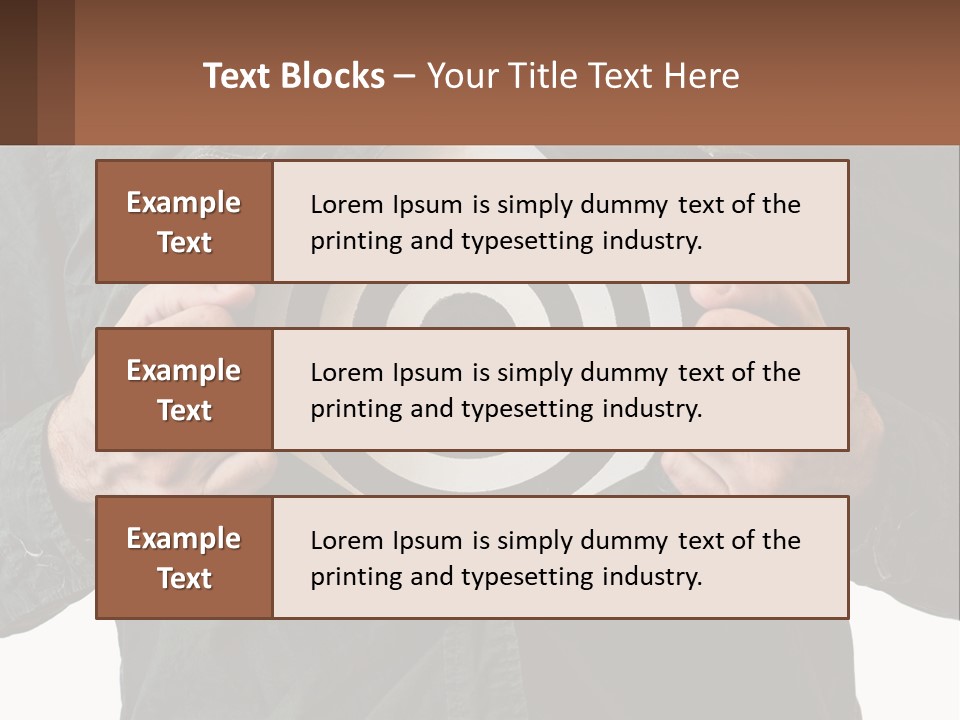 A Man Holding A Dart In Front Of A Target PowerPoint Template