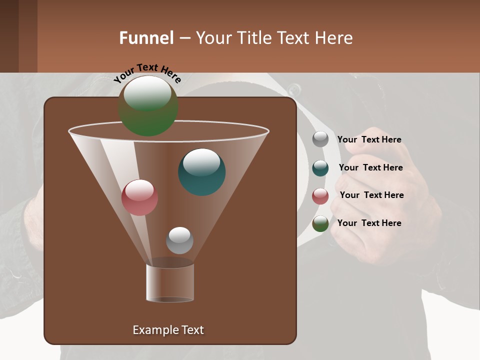 A Man Holding A Dart In Front Of A Target PowerPoint Template