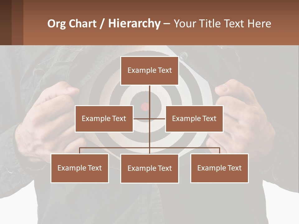 A Man Holding A Dart In Front Of A Target PowerPoint Template