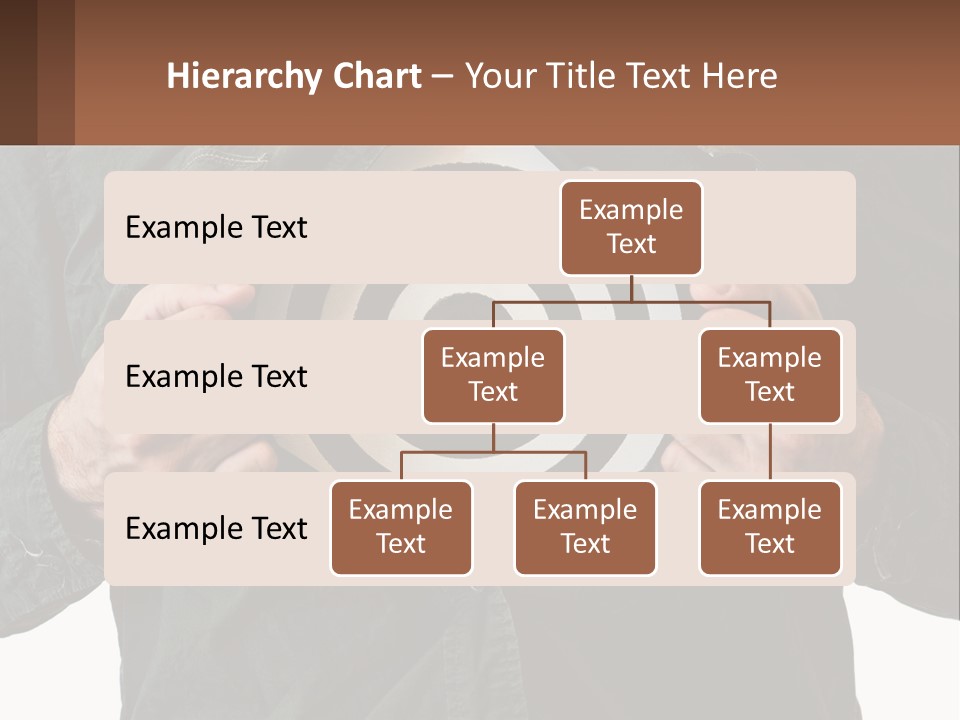 A Man Holding A Dart In Front Of A Target PowerPoint Template