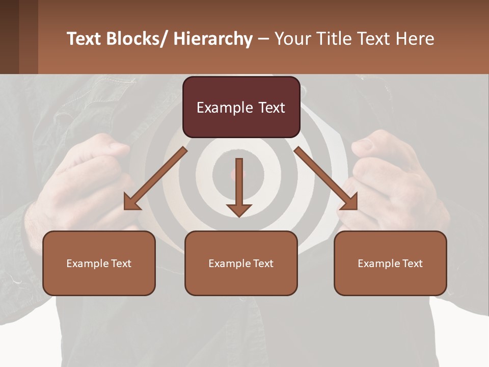 A Man Holding A Dart In Front Of A Target PowerPoint Template