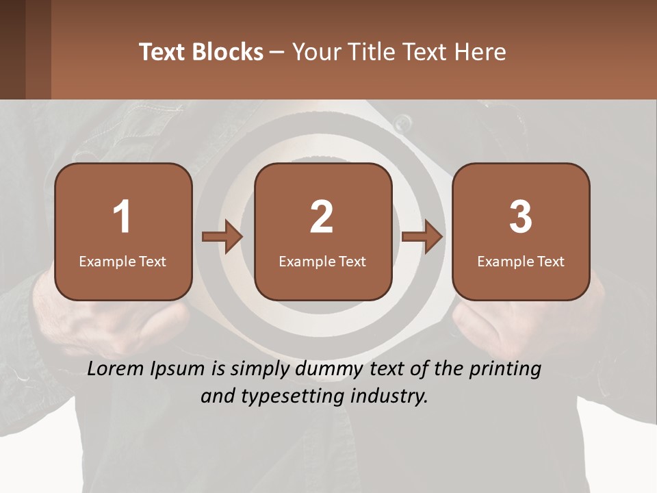 A Man Holding A Dart In Front Of A Target PowerPoint Template