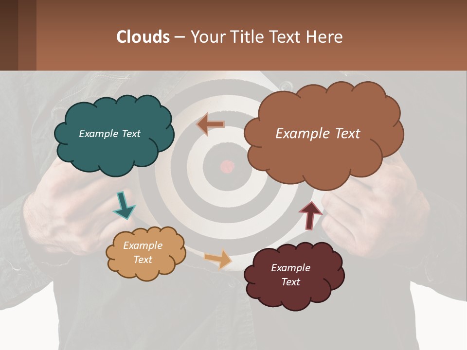 A Man Holding A Dart In Front Of A Target PowerPoint Template