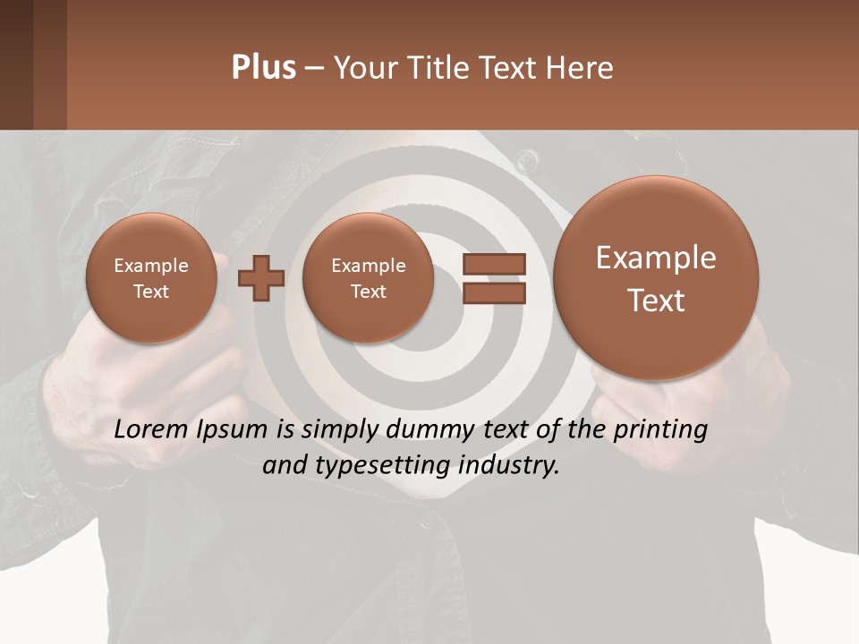 A Man Holding A Dart In Front Of A Target PowerPoint Template