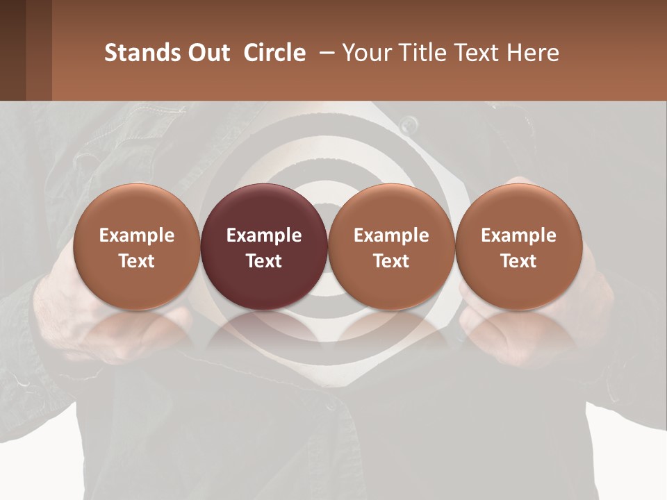 A Man Holding A Dart In Front Of A Target PowerPoint Template