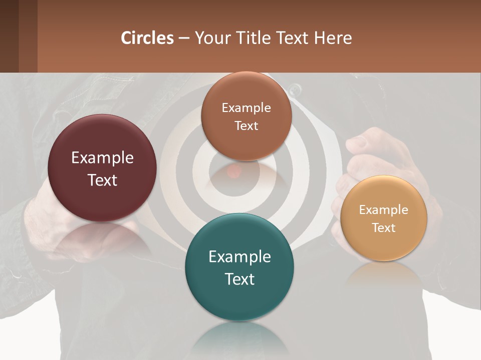 A Man Holding A Dart In Front Of A Target PowerPoint Template