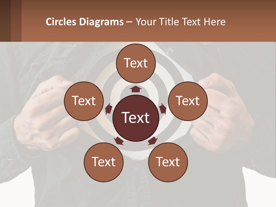 A Man Holding A Dart In Front Of A Target PowerPoint Template