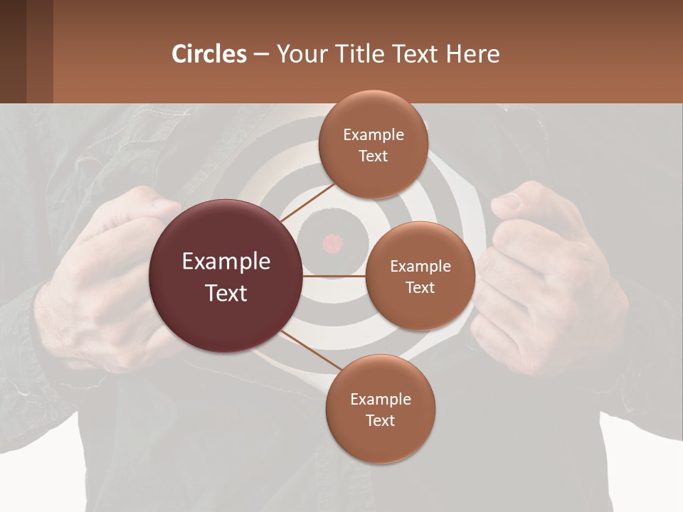 A Man Holding A Dart In Front Of A Target PowerPoint Template