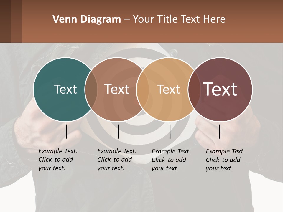 A Man Holding A Dart In Front Of A Target PowerPoint Template