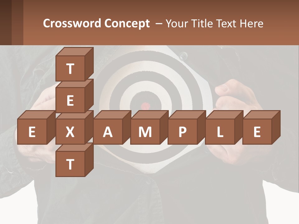 A Man Holding A Dart In Front Of A Target PowerPoint Template