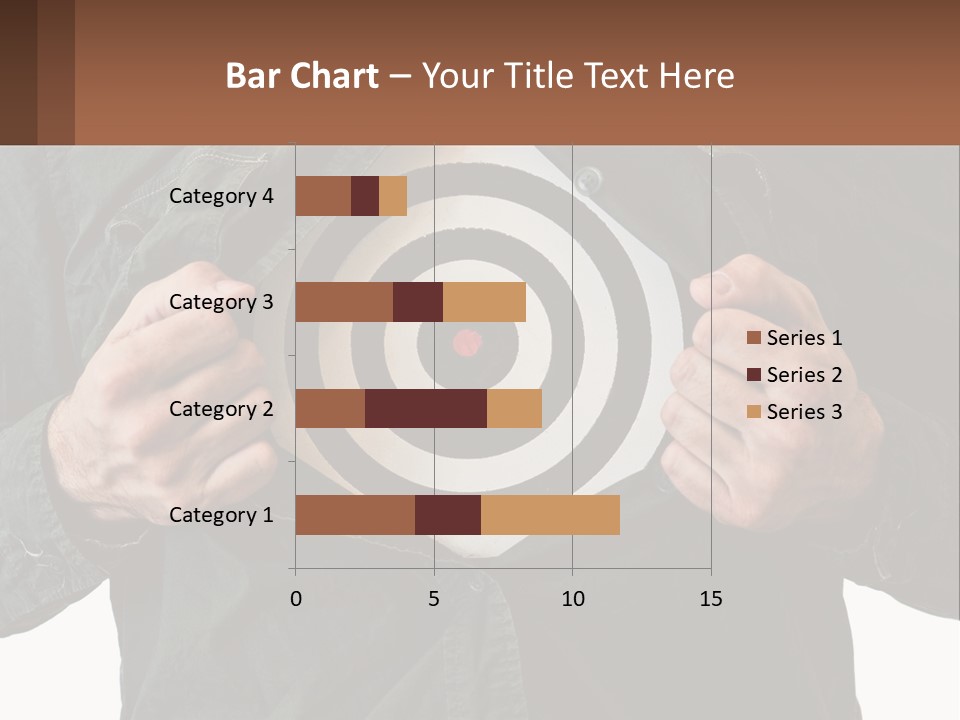 A Man Holding A Dart In Front Of A Target PowerPoint Template