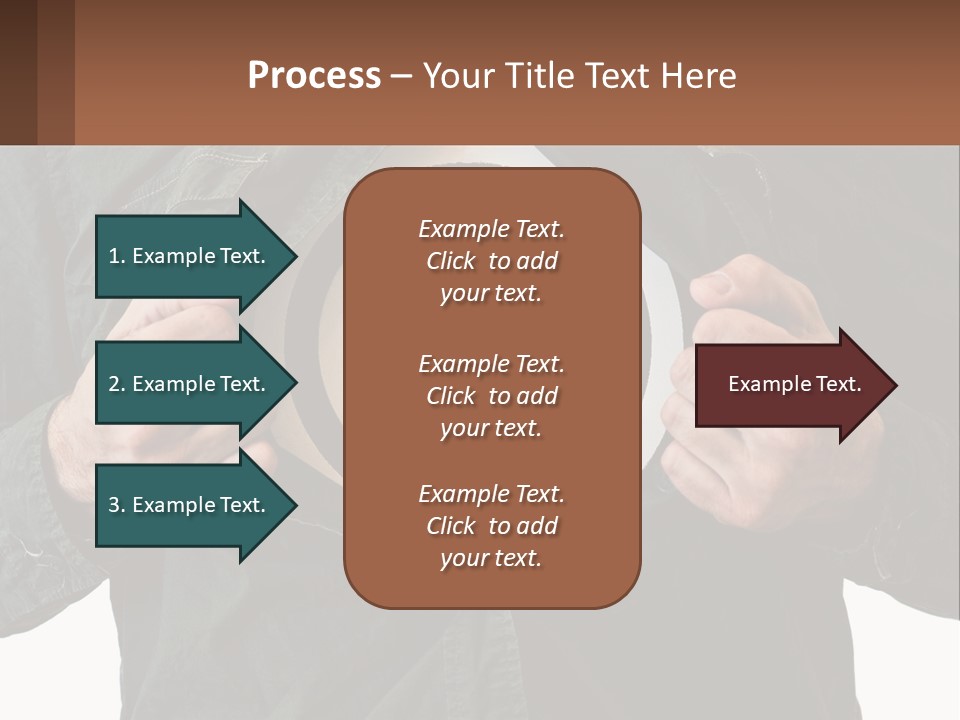 A Man Holding A Dart In Front Of A Target PowerPoint Template