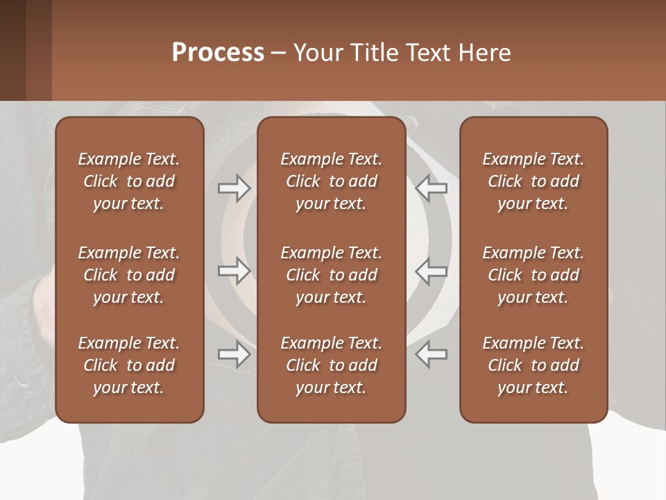 A Man Holding A Dart In Front Of A Target PowerPoint Template