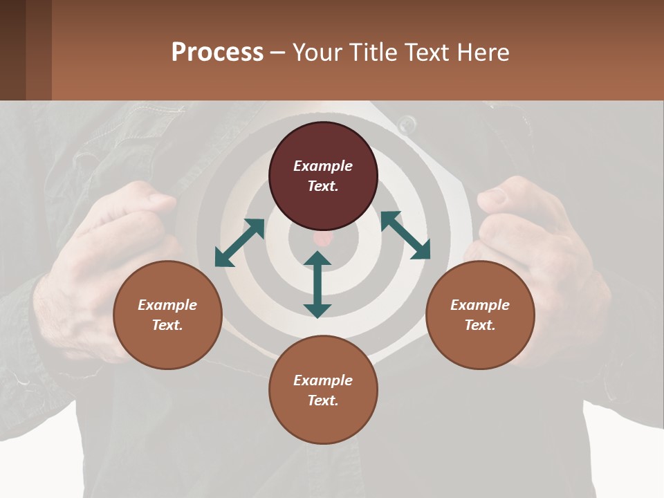 A Man Holding A Dart In Front Of A Target PowerPoint Template