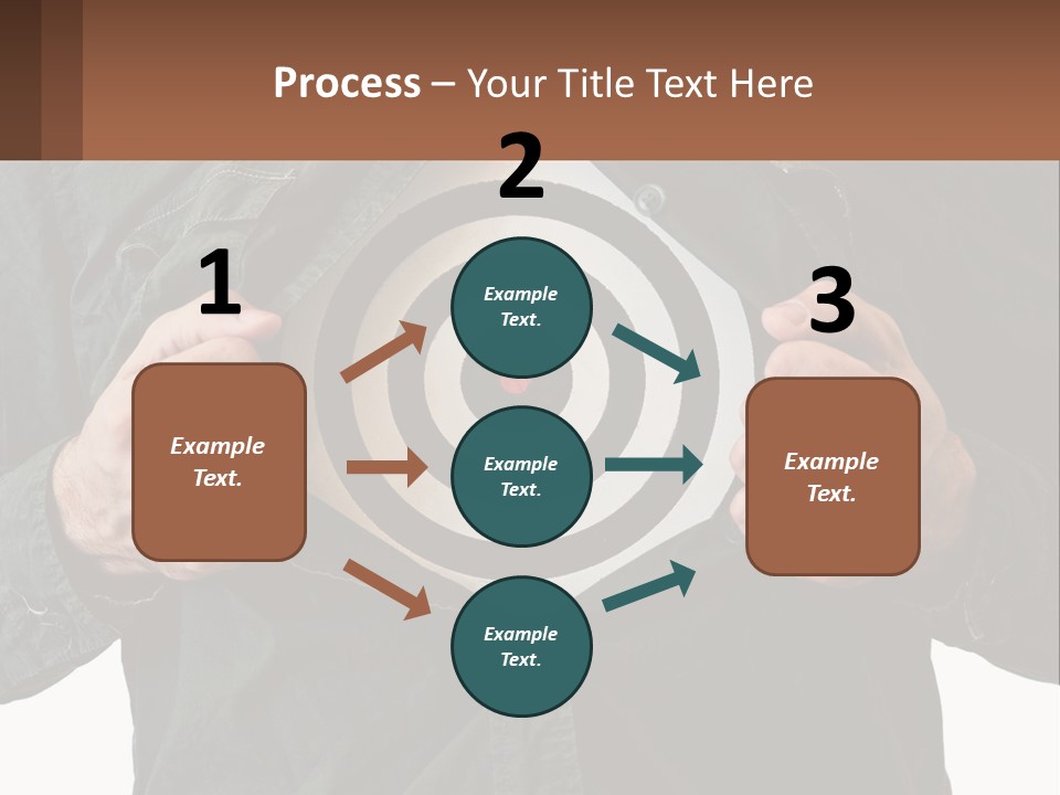 A Man Holding A Dart In Front Of A Target PowerPoint Template