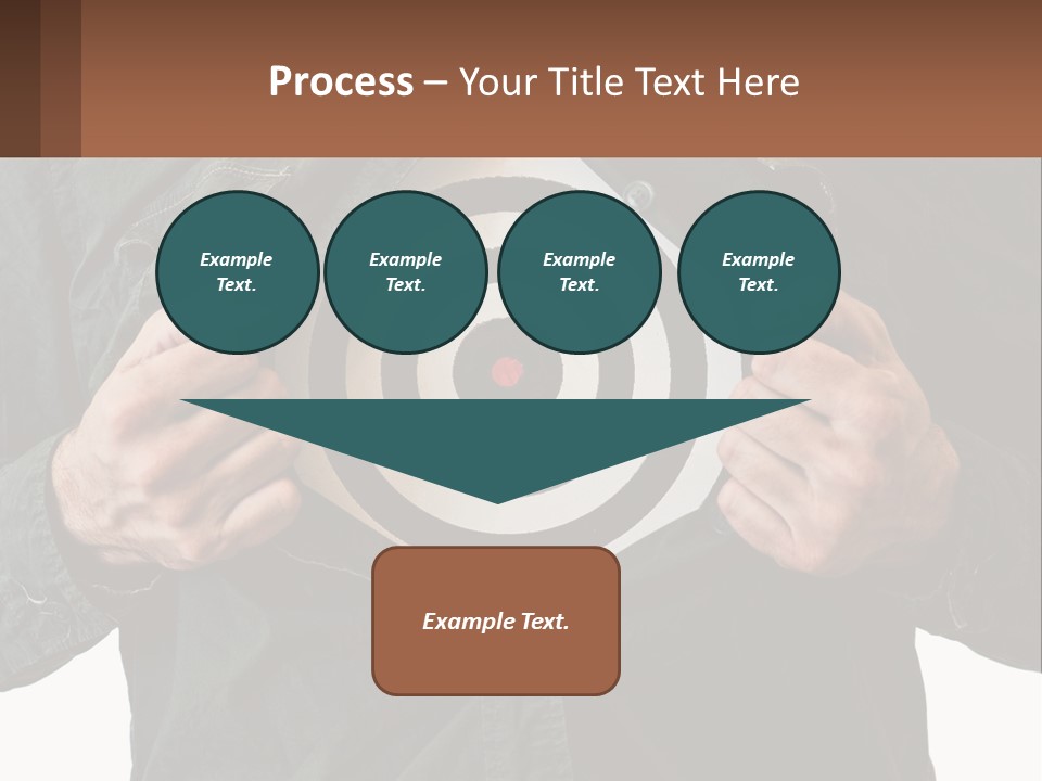 A Man Holding A Dart In Front Of A Target PowerPoint Template