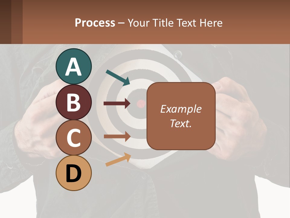 A Man Holding A Dart In Front Of A Target PowerPoint Template