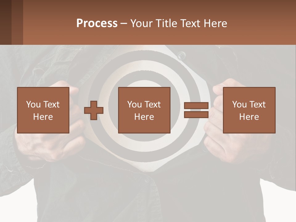 A Man Holding A Dart In Front Of A Target PowerPoint Template