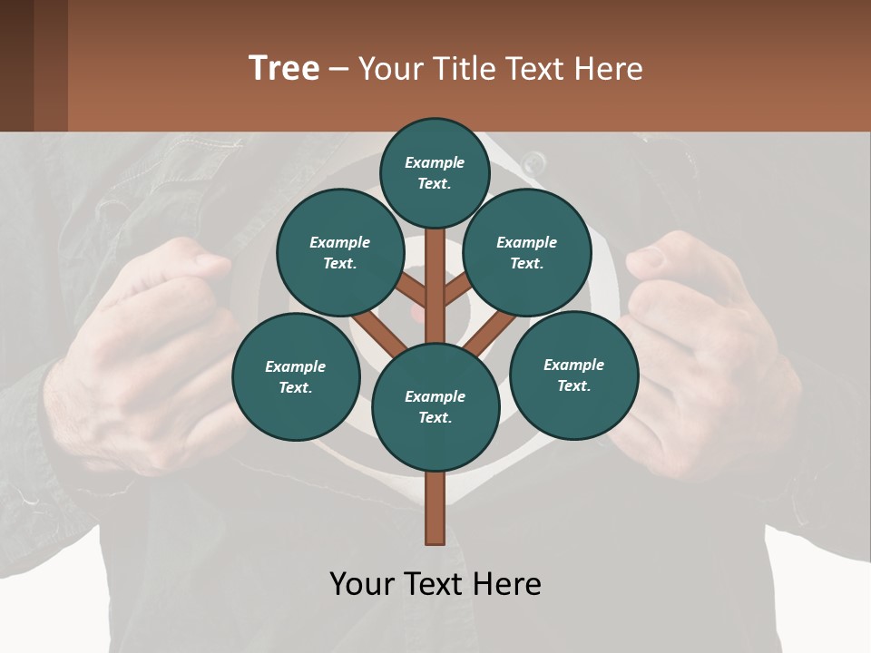 A Man Holding A Dart In Front Of A Target PowerPoint Template