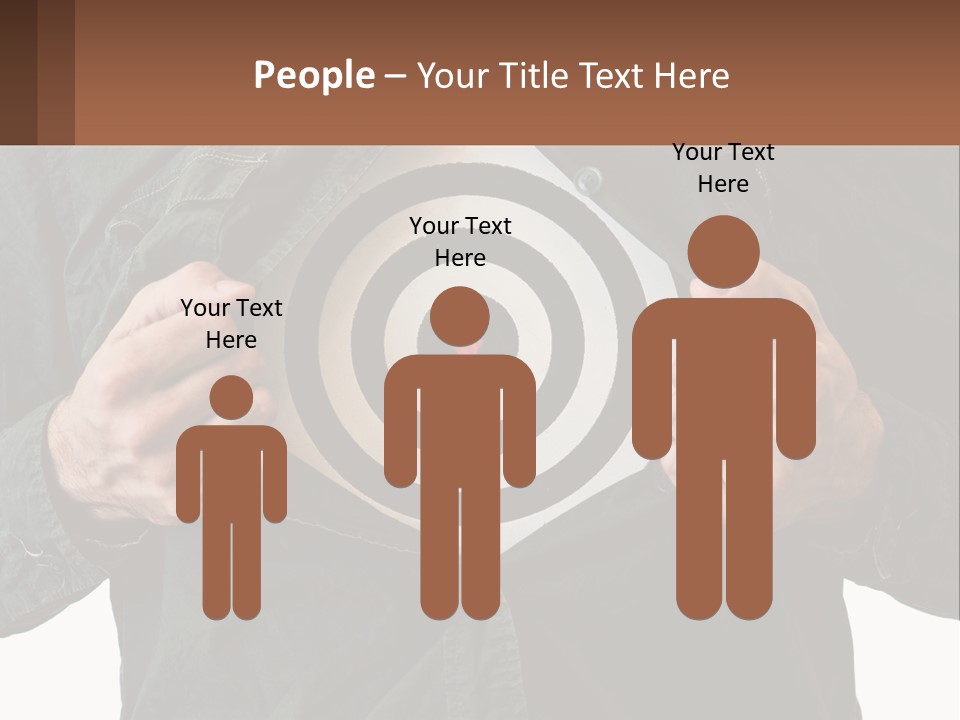 A Man Holding A Dart In Front Of A Target PowerPoint Template