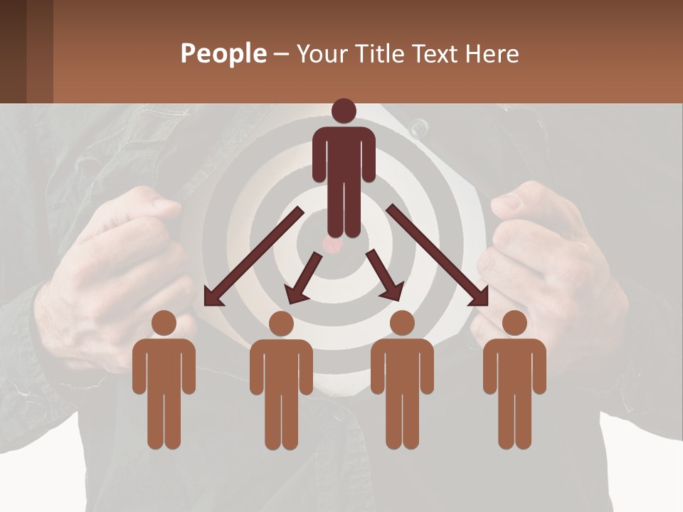 A Man Holding A Dart In Front Of A Target PowerPoint Template