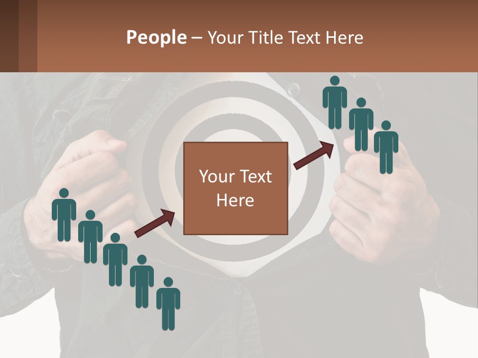 A Man Holding A Dart In Front Of A Target PowerPoint Template