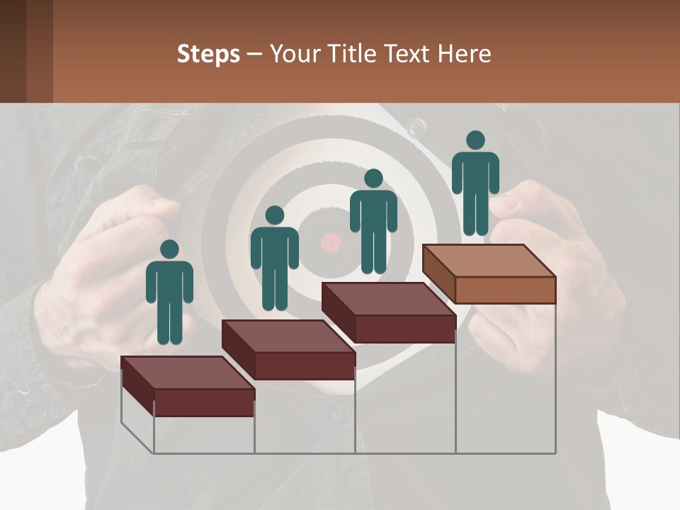 A Man Holding A Dart In Front Of A Target PowerPoint Template