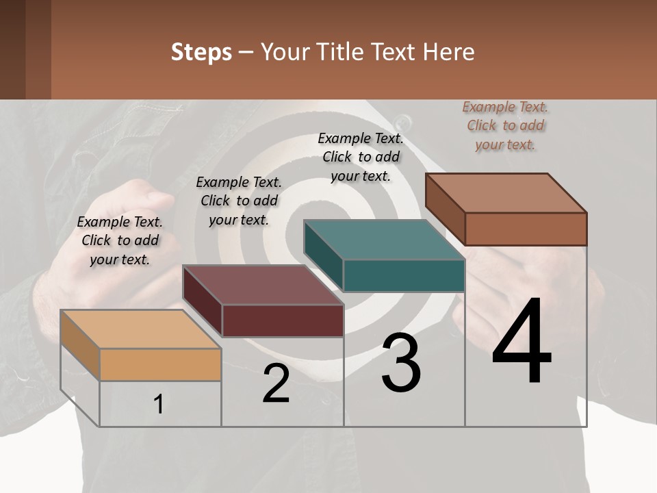 A Man Holding A Dart In Front Of A Target PowerPoint Template