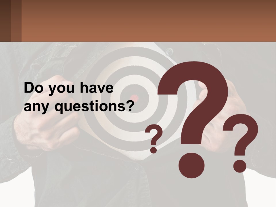 A Man Holding A Dart In Front Of A Target PowerPoint Template