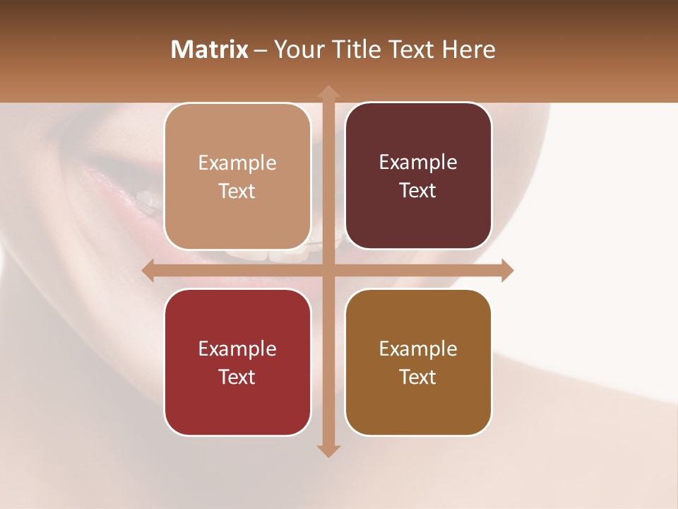 A Woman Smiling With A White Smile On Her Face PowerPoint Template