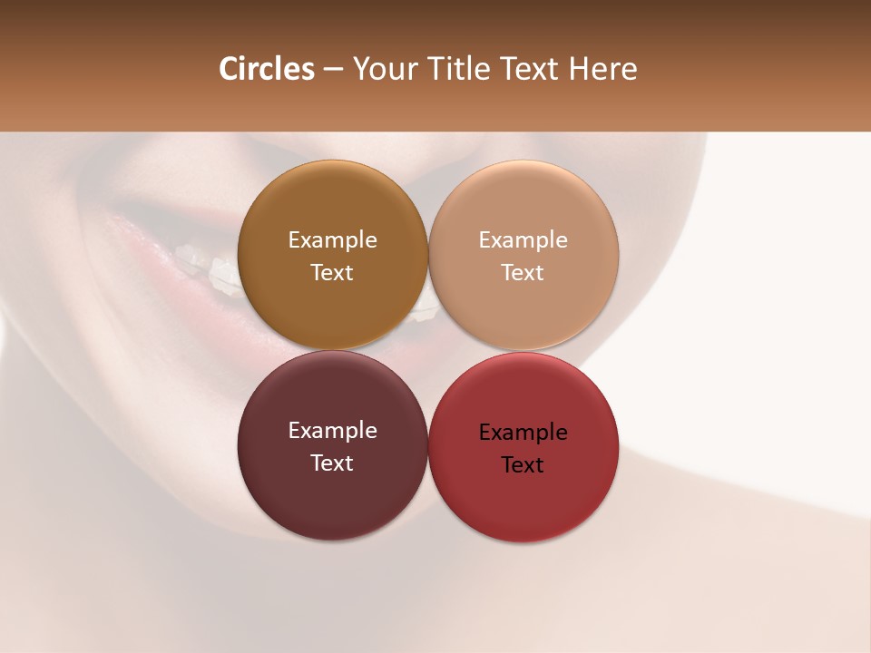 A Woman Smiling With A White Smile On Her Face PowerPoint Template