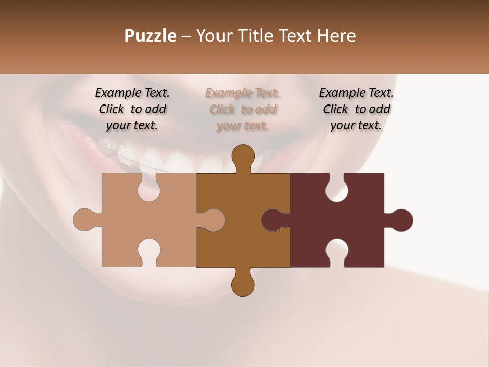 A Woman Smiling With A White Smile On Her Face PowerPoint Template