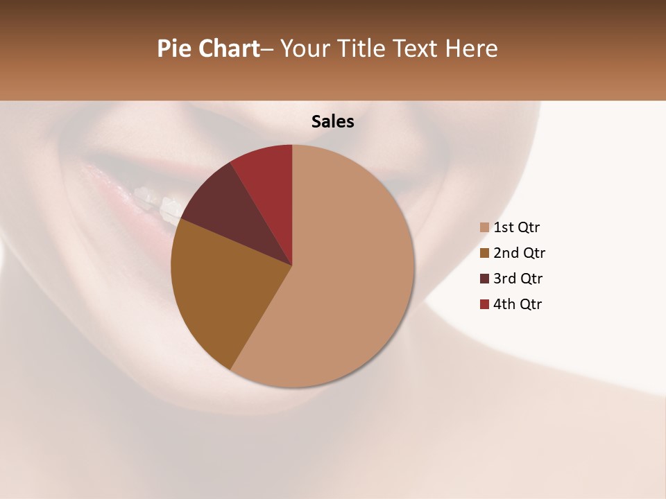 A Woman Smiling With A White Smile On Her Face PowerPoint Template