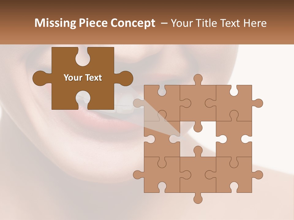 A Woman Smiling With A White Smile On Her Face PowerPoint Template