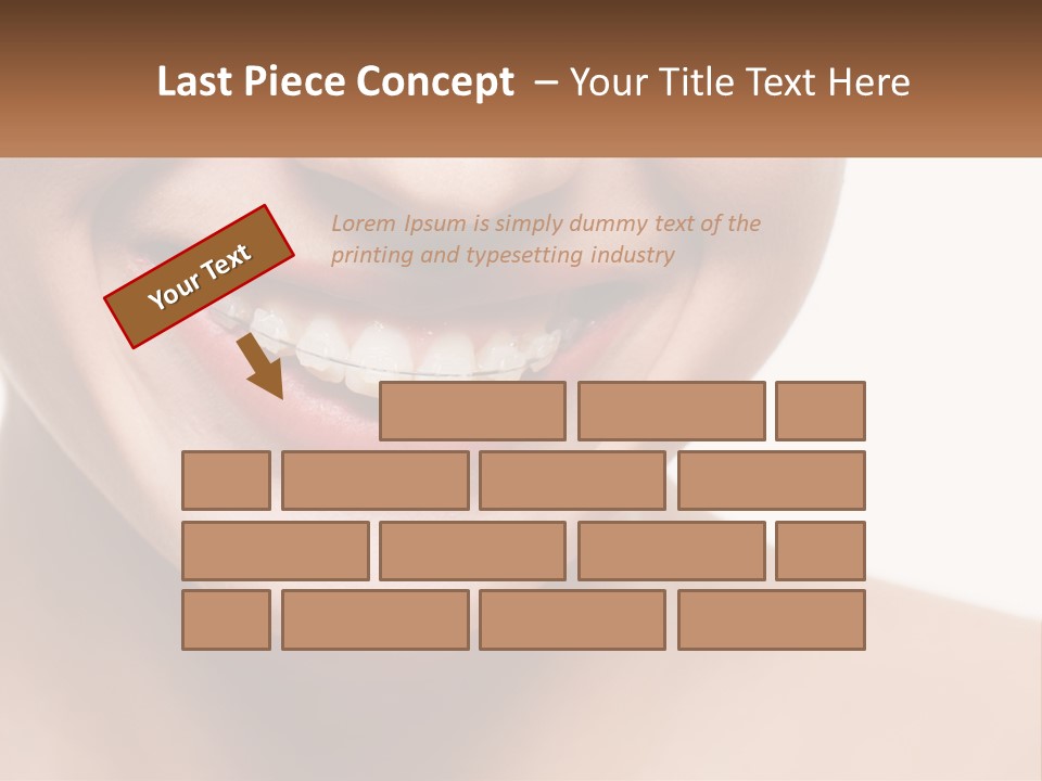 A Woman Smiling With A White Smile On Her Face PowerPoint Template