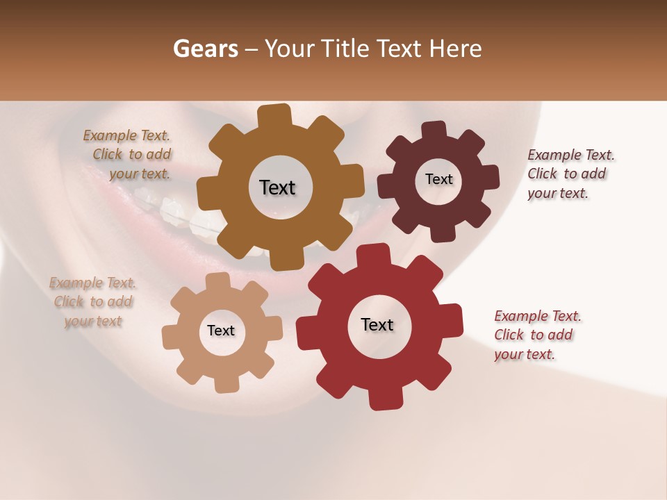 A Woman Smiling With A White Smile On Her Face PowerPoint Template